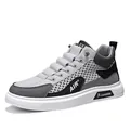 Scarpe da ginnastica alte da uomo eleganti e traspiranti in mesh grigio e nero per estate - 39 / Grigio