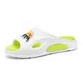 Modische weiß-lindgrüne Strandslipper mit dicker, gedämpfter Sohle für den Sommer - 44-45 / Weiß-Grün