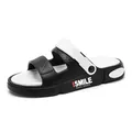 Sandali da spiaggia sportivi casual neri e bianchi da uomo con suola morbida e comoda - 44-45 / Bianco e nero