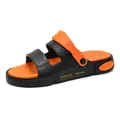 Modische schwarz-orangefarbene rutschfeste Zwei-Wege-Sportsandalen für Strand und Outdoor - 44-45 / Schwarz Orange