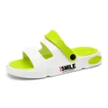 Sandali sportivi bianchi e verde neon con cinturino posteriore e suola antiscivolo. - 44-45 / Bianco Verde