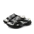 Stylische schwarze Herren-Pantoletten mit dicker Sohle und weißem BLAKE-SHOES-Aufdruck - 36-37 / Schwarz Weiß