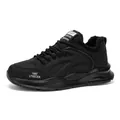 Men's black winter dad shoes with warm fleece lining and chunky retro sole unit - 40 / Fleece Lined Black