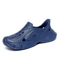 Men's anti-slip thick sole water sandals in dark blue for beach and outdoor use - 40 / Dark Blue