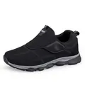 Baskets de sport noires en maille respirante avec fermeture velcro pour hommes et femmes - 35 / Noir