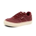 Sneakers basse da uomo in tela bordeaux con suole vulcanizzate - 39 / Borgogna