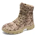 Stivali da trekking tattici alti da uomo con resistente motivo mimetico digitale - 39 / Stile Camouflage Cachi (DM-55026)