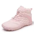 Roze hoge sneeuwlaarzen met warme voering van imitatiebont en antislipzool - 35 / Roze