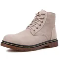 Stivali Martin stringati vintage da uomo in finta pelle scamosciata beige per esterni - 38 / 8916 Sabbia