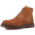 Classici stivaletti Martin da uomo in pelle scamosciata marrone con design vintage - 38 / Marrone (8916)