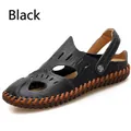 Sandalias de playa negras para hombre hechas a mano con correa de talón versátil - 38 / Negro