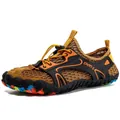 Scarpe da wading all'aperto in mesh traspirante marrone e giallo per sport acquatici - 38 / Stile a Rete Traforata Marrone / Marrone