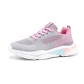 Stylish pink and grey mesh breathable women's casual running sneakers on white background - 35 / Dusty Pink