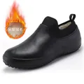 Herren Kochschuhe in Schwarz, gefüttert mit warmem Fleece und rutschfester Sohle - 38 / Schwarz (DQ-19099)