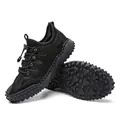 Scarpe casual outdoor da uomo nere traspiranti con suola in gomma antiscivolo chiodata - 38 / Nero (HB-5807)