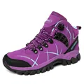 Professionele paarse hoge outdoor wandelschoenen met duurzame slipvrije rubberen zool - 38 / Enkele Schoenen (2026) / Paars