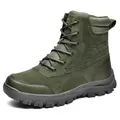 Zware legergroene tactische wandelschoenen voor heren met antislip rubberen zolen - 40 / Legergroen (WN-701)