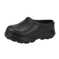 Classic all-black slip-on chef shoes with thick non-slip soles for men and women - 35-36 / Black