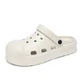 Atmungsaktive Unisex Garten-Clogs mit dicker Sohle in Off-White für Strand und Heim - 36-37 / Khaki