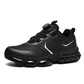 Zapatos de seguridad transpirables negros para hombre con punta de acero y hebilla - 36 / Negro