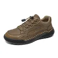 Scarpe casual da uomo in rete marrone traspirante con fibbia elastica e suola - 38 / Kaki