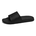 Sandales claquettes noires unies à semelle souple pour l'été et les loisirs mixtes - 36-37 / Noir