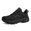 Durable black men's outdoor hiking shoes with mesh upper and rugged non-slip sole - 38 / YX-2550 Style / Black