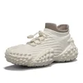 Zapatillas transpirables de punto para hombre en blanco roto con suela de puntos - 40 / MS-C6121 Beige