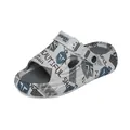 Heren outdoor strandsandalen met stijlvolle krantenprint en verstelbare hielband - 38-39 / Dual-Use Sandalen (WK-6724) / Lichtgrijs