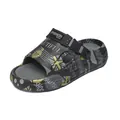 Casual zomerse slippers voor heren in zwart met Britse vlag print en een verstelbare band - 38-39 / Dual-Use Sandalen (WK-6724) / Zwart en Grijs