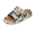 Comfortabele zomerse heren slippers met krantenprint en een handige verstelbare band - 38-39 / Dual-Use Sandalen (WK-6724) / Khaki