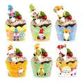 Set of colorful Easter gnome cupcake wrappers and toppers for party cake decorations - Gnome Style (C)