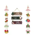 Dreiteiliges Set festlicher Weihnachts-Türhänger mit Weihnachtsmann und Schneemann. - Weihnachts-Türbanner & Weihnachtsschild-Türhänger