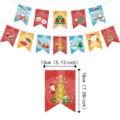 Detaillierte Ansicht der dekorativen Weihnachts-Bannerfahnen mit Maßen von 13x18cm - Weihnachtsbanner Stil B / Set