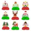 Set of 9 festive Christmas honeycomb table centerpieces for holiday party decor - Christmas Honeycomb Style A / 9 Pieces Set
