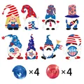 USA Unabhängigkeitstag Party-Deko Set mit patriotischen Gnomen und Spiralen - Unabhängigkeitstag Gnom Hängen Wirbel