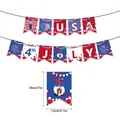 Patriotische USA 4. Juli Wimpelkette Partydeko mit niedlichem Zwergen-Design - Unabhängigkeitstag Banner Stil A / 12er-Set