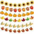 Feestelijke herfst Thanksgiving party slinger banner met pompoen en kalkoen decoraties - Thanksgiving Banner (Gemengd Pak van 6) (Thanksgiving Banner (Gemengd Pak van 6))