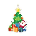 Festive Christmas tree and Santa Claus paper cake stand decoration for holiday parties - Christmas Tree Door Hanging