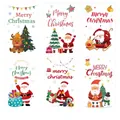 Lot festif de 6 cartes de vœux de Noël comprenant des enveloppes et des autocollants - Carte de Noël Style A6 / 6 Cartes + 6 Enveloppes + 6 Autocollants
