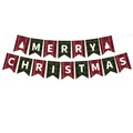 Κόκκινο και πράσινο καρό Merry Christmas πανό για γιορτινή διακόσμηση πάρτι - Χριστουγεννιάτικο Πανό Swallowtail