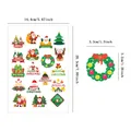 Detailed dimensions for the Christmas stickers sheet and the individual wreath decal - Christmas Stickers