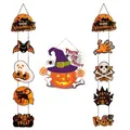 Festive Halloween hanging ornaments set with pumpkin ghost and bat party decorations - Pumpkin Sign and Door Couplets