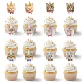 Set of cat cupcake toppers for pet birthday parties with cute cat face designs - Cat Small Cake Toppers