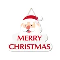 Χάρτινη κρεμαστή επιγραφή Άγιος Βασίλης Merry Christmas για εορταστική διακόσμηση - Λευκό Διακοσμητικό Πόρτας Άγιος Βασίλης