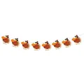 Thanksgiving party banner decoration featuring cute cartoon turkey and orange pumpkin motif - Thanksgiving Turkey Banner (Thanksgiving Turkey Banner)