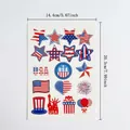 Foglio di adesivi per l'Independence Day USA con motivi di stelle e bandiere americane - Adesivi Giorno dell'Indipendenza