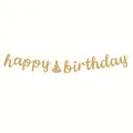 Premium gouden glitter Happy Birthday letterslinger voor elke feestelijke decoratie - Happy Birthday Banner / Goud