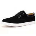 Baskets décontractées noires mates pour hommes avec lacets et semelle en caoutchouc - 38 / Noir
