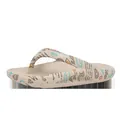 Infradito bianco crema comode con stampe graffiti artistiche e suola antiscivolo - 38 / Kaki